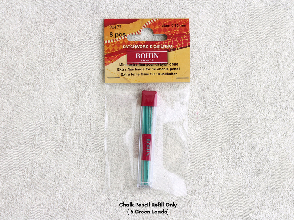 Dark Green Refills 6/Package for Bohin Mechanical Chalk Pencil
