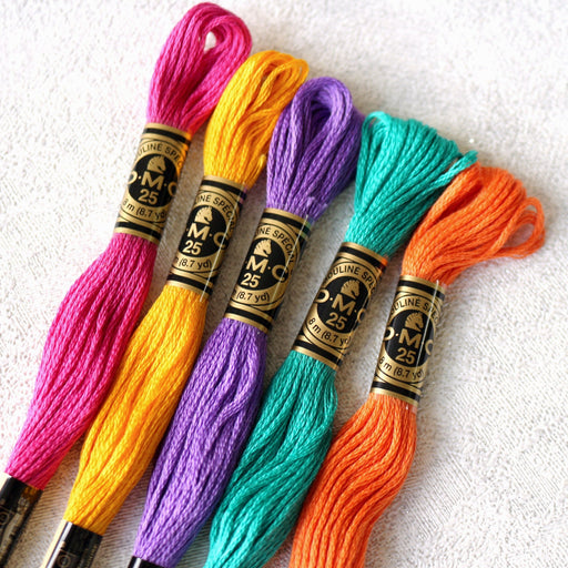 Bright DMC Embroidery Thread Bundle