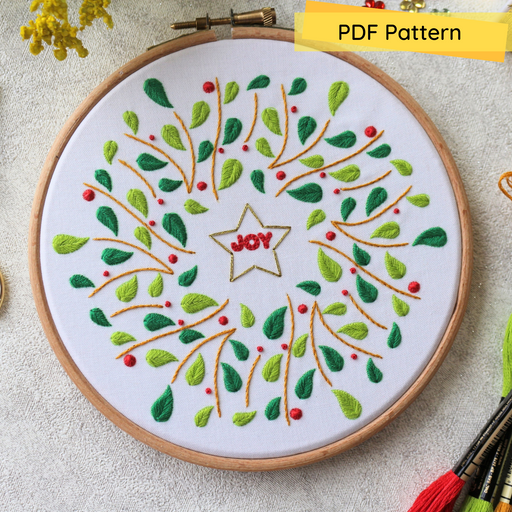 Christmas Joy Embroidery PDF Pattern