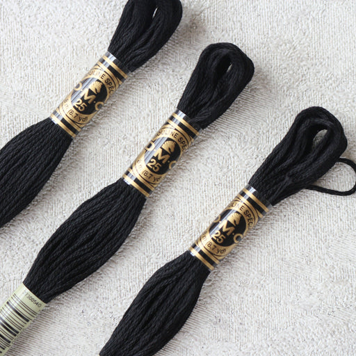 DMC 310 Black Embroidery Thread
