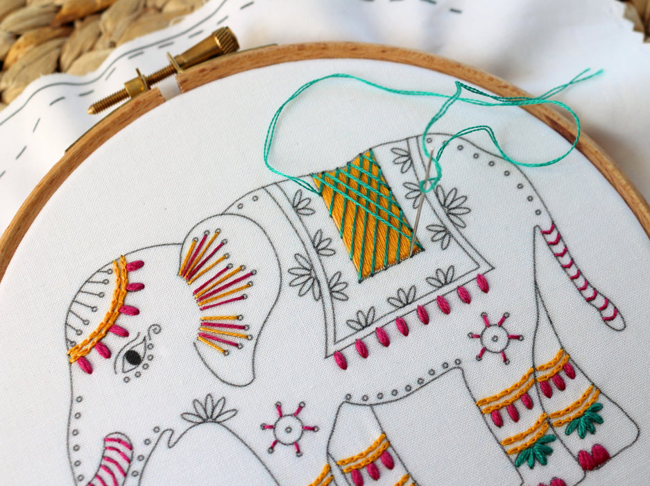 Elephant Embroidery Kit
