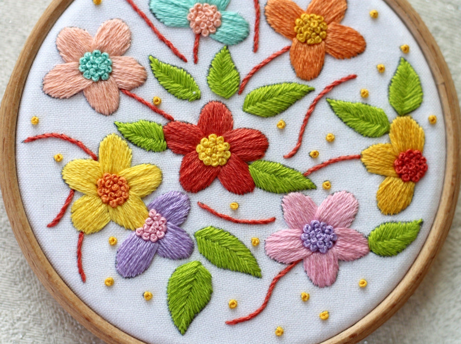 Floral Embroidery Kit