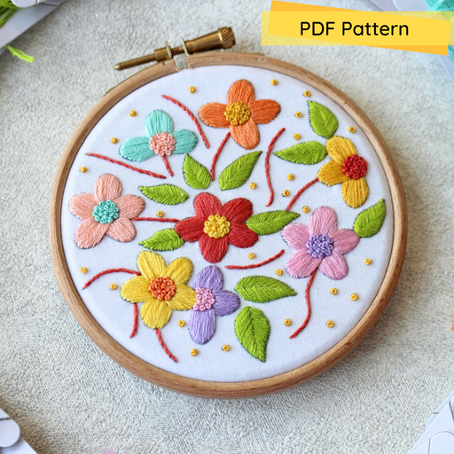 Floral Embroidery PDF Pattern