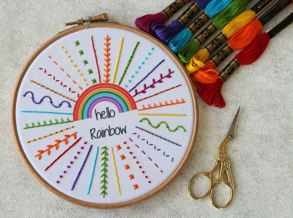 Hello Rainbow Embroidery Kit