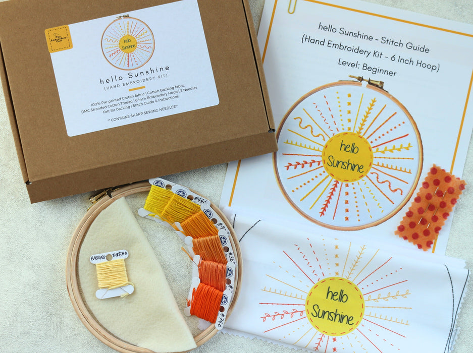 Hello Sunshine Embroidery Kit