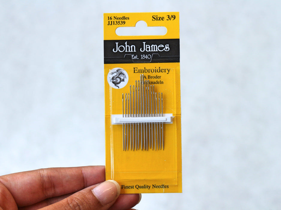 John James Embroidery Needles Size 3-9