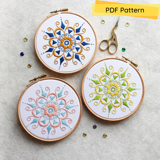 Mandala Embroidery PDF Pattern