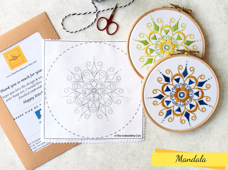 Mandala Embroidery Fabric