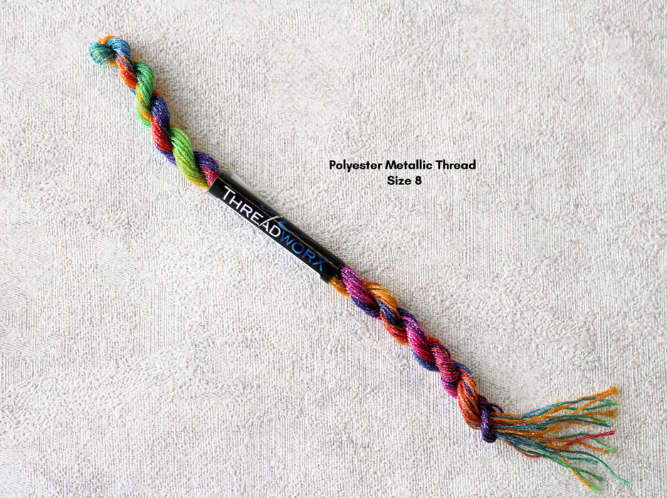 Metallic Rainbow Embroidery Thread