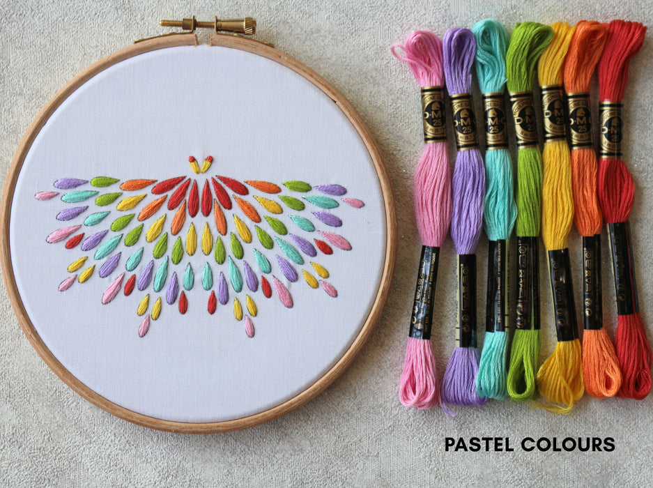 Pastel Butterfly Embroidery Kit
