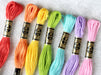 Pastel Colour Embroidery Thread