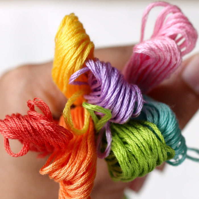 Pastel Colour Embroidery Thread