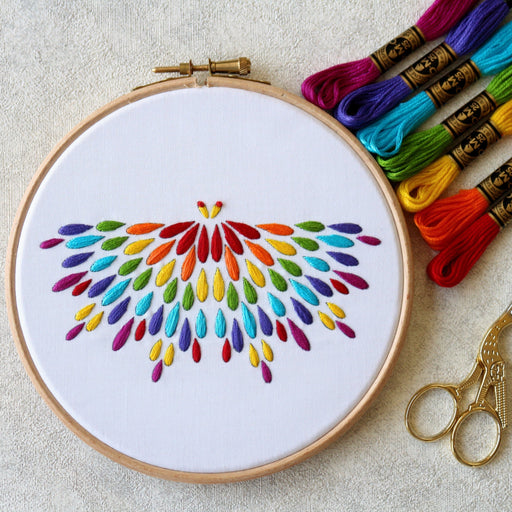 Rainbow Butterfly Embroidery Kit