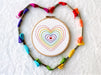 Rainbow Hearts Embroidery Kit Valentines