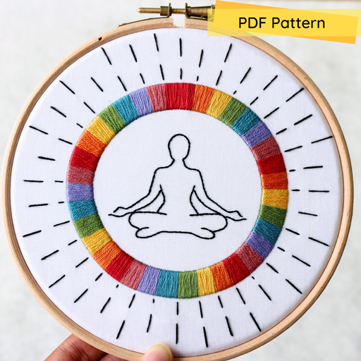 Yoga Embroidery PDF Pattern